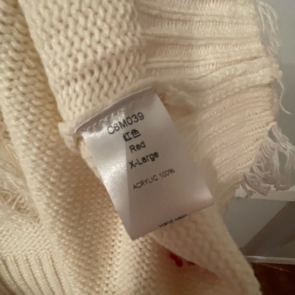 Knit sweater with red hearts - Picture 3 of 5